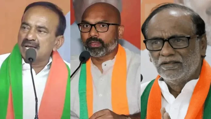 Eetala Rajendar, Dharmapuri Arvind and K.Laxman