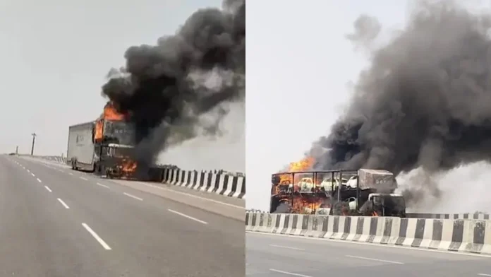 Tupran Lorry Container Fire Incident