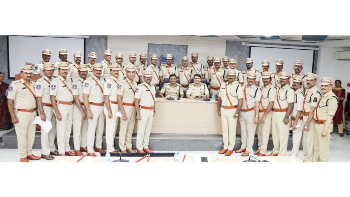 A recruitment drive for police jobs.